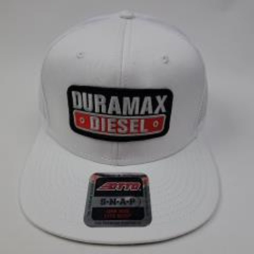 Duramax Diesel Embroidered Patch Otto Flat Bill Trucker Cap Hat Mesh Snapback